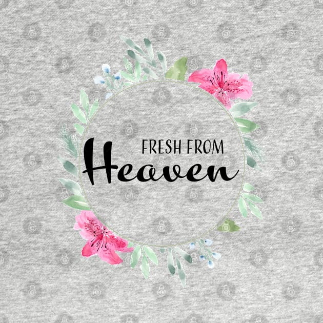 Fresh from Heaven Watercolor wreath by Harpleydesign